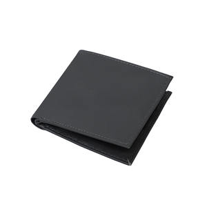 Cartera de cuero genuino de diseñador Premium para hombre, pliegue corto con logotipo personalizado RFID, producto OEM ligero y de alta calidad - Product Image 1