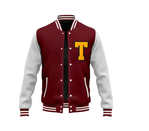 Veste d'hiver unisexe pour homme, style college, boutonnée, veste bomber, veste de baseball personnalisée, veste varsity. - Product Image 4