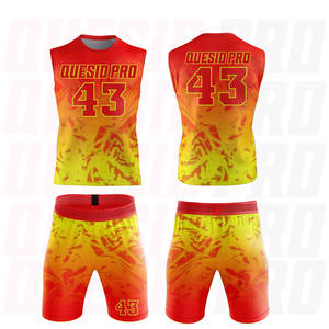 Vêtements de sport entièrement sublimés, uniformes 7v7, vêtements de football américain pour jeunes, vêtements de football américain à séchage rapide et respirants, OEM, uniformes de sublimation 7 sur 7 - Product Image 1