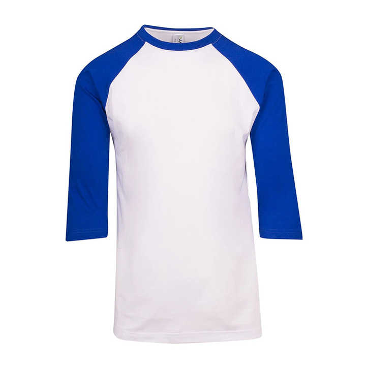 Nanchang Mens Two Tone Colour Block Tee 34 Long Raglan Sleeve Baseball T Shirt