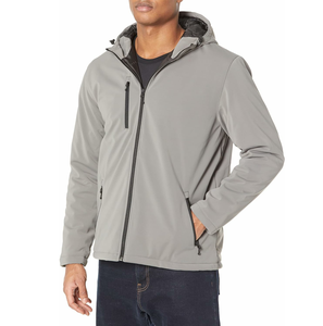 2025 chaqueta informal Softshell para hombre transpirable impermeable a prueba de viento para exteriores cómodo cierre de cremallera para la temporada de primavera - Product Image 1