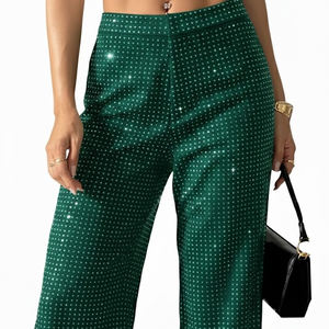 Pantalons de jogging pour femmes en coton molletonné avec strass, nouveau design, vente en gros, pour le streetwear - Product Image 6