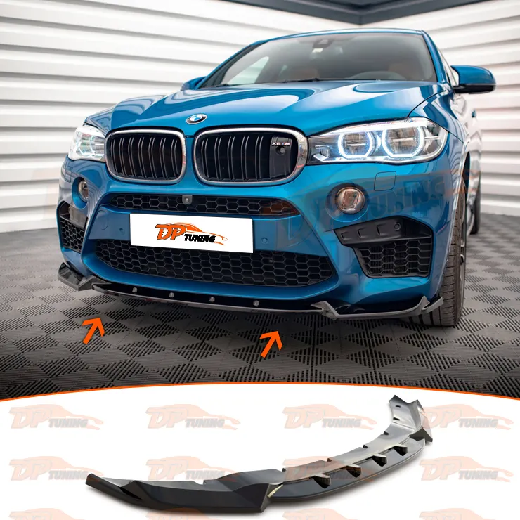 B.M.W X5 M F85 and X6 M F86 2014 - 2018 MX Design Front Splitter Lip Blade Spoiler Piano Gloss Black Plastic Car Parts M Kit