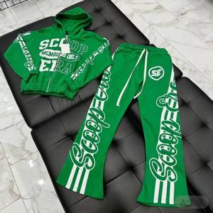 Conjuntos Deportivos Personalizados con Rayas, Pantalones Deportivos Apilados, Conjuntos Deportivos con Rayas para Hombre, Conjuntos Deportivos Desgastados para Correr - Product Image 4