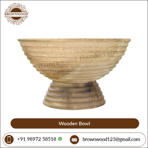 Bol de service en bois de manguier décoratif de conception élégante faite à la main de haute qualité vente en gros la plus vendue d'Inde - Product Image 4