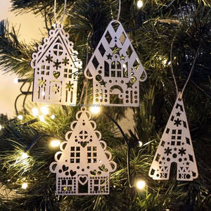 Ornement de Noël de décor d'arbre en métal d'impression de couleur de conception unique de luxe avec - Product Image 5