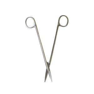 Tijeras T.C Metzenbaum de carburo de tungsteno de punta afilada para cirugía dental, 15 cm, acero inoxidable, curva recta, medio color dorado, Ce - Product Image 3