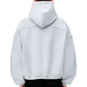 Sweats à capuche pour hommes grande taille Boxy Fit Drop Shoulder Hoodie avec fermeture éclair épais surdimensionné Full Zip up Hoodies unisexe - Product Image 2