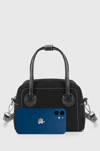 High Quality Women's <b>Bowling</b> Bag PU Custom Logo Fashionable Zipper Shoulder Handbag Canvas Lining Factory Price - Product Image 4