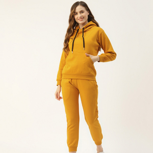 Conjunto Deportivo de Dos Piezas para Mujer, Estilo Nuevo, 100% Algodón, Sudadera con Capucha y Pantalones Jogger, Bolsillos con Ribete, Corte Regular - Product Image 6