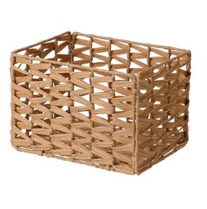 Panier de rangement décoratif en jacinthe d'eau pour l'organisation de l'entrée avec un attrait en fibre naturelle tissée à la main - Product Image 1