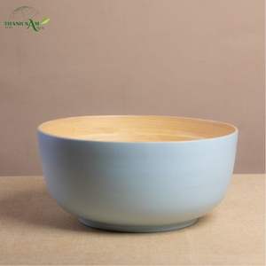 Bol de service en bambou filé classique personnalisé, léger, écologique, bambou naturel pour la vente en gros - Product Image 3