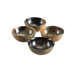 Cuerno de búfalo de alta calidad, nuevo cuenco Disain para servir comida, cuenco de cuerno de búfalo para hoteles y cuenco de cuerno blanco y negro, superventas - Product Image 3