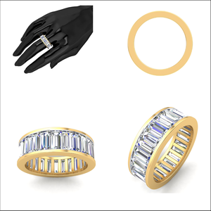 5.4Cts แหวนทอง14K สุดหรูของผู้หญิงสุดคลาสสิกกับความชัดเจนเครื่องประดับเพชรที่ปลูกในแล็บแหวนคลาสสิกสุดหรูสำหรับผู้หญิง - Product Image 2