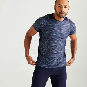 Camiseta Deportiva de Poliéster Personalizada al por Mayor, de Secado Rápido, para Correr, Fitness, Entrenamiento, Gimnasio, Deporte, para Hombre - Product Image 2