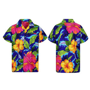 เสื้อฮาวายสำหรับผู้ชายเสื้อฮาวายชายหาดแขนสั้นสำหรับผู้ชายเสื้อฮาวายแห้งเร็วออกแบบได้ตามต้องการ - Product Image 2