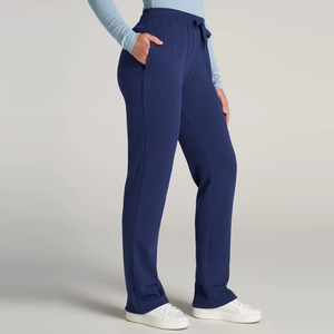 Pantalon de survêtement décontracté pour femme 2026, taille élastique, en molleton, style urbain, devant plat, respirant, design hiver, avec bande latérale - Product Image 3