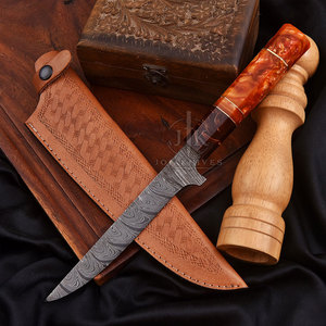 Cuchillo de Chef de Acero Damasco de Grado Industrial con Hoja Afilada y Ligera, Mango de Madera, Borde Recto, Garantía de 3 Años, OEM Disponible - Product Image 4