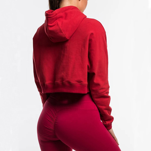 Sudadera de mujer con logotipo personalizado OEM Regular Fit Cropped Top Sexy Hoodie - Product Image 6