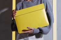 Funda para Portátil Duradera de Cuero Genuino, Ligera, Moderna y Portátil, Elegante, Retro, Personalizable para Empresarios, Oficina, Estudio, Uso Diario