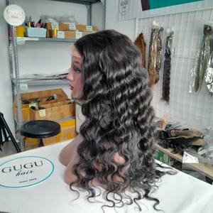 CHEVEUX HUMAINS DEEP WAVE 13X4 LACE AVANT PERRUQUE - Product Image 5