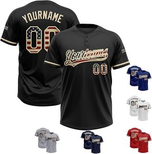 Maillot personnalisé de baseball américain Softball Ensemble cousu de haute qualité Votre nom Numéro Logo Style de l'équipe Brodé Doux Confortable - Product Image 1