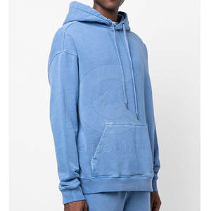 Sweat à capuche délavé pour homme, manches longues, style streetwear décontracté, pull léger et tendance, style urbain pour homme - Product Image 5