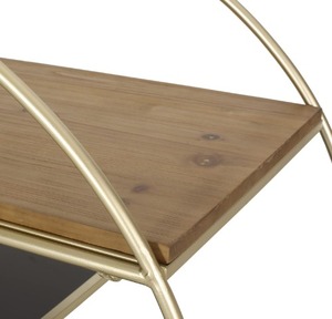 Carrito contemporáneo de estilo lujoso Carrito de servicio de hoteles de gran tamaño Pantalla de 3 niveles Carrito elegante real Fácil de mover - Product Image 4