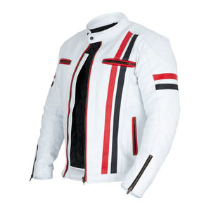 Chaqueta de cuero genuino personalizable de alta calidad a prueba de viento e impermeable para motocicleta y carreras de autos transpirable-Fabricante directo - Product Image 4