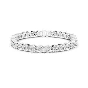 Bracelet tennis en diamant de laboratoire 9,3 carats, taille ronde, VVS-VS, diamants EF CVD, or 18 carats, 14 carats, 10 carats et argent 925, option moissanite - Product Image 1