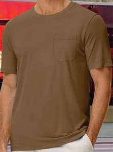 Crew Fitness T-shirts en microfibre pour hommes Coton brodé imprimé personnalisé Surdimensionné Ajusté Séchage rapide Col arrondi Style Tricoté - Product Image 5