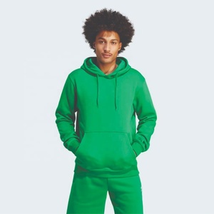 Unisex Custom Logo Winter Hoodie Plus Size Men's High Quality Cotton Fleece Thick Heavyweight Oversized Embroidered <b>Strings</b> - Product Image 1