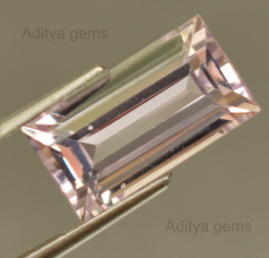 Piedras preciosas sueltas de melocotón rosa con forma de Baguette de berilo de morganita natural del fabricante precio al por mayor 2x4mm a 20x30mm Baguette - Product Image 2