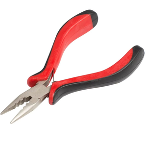 Pince à microbilles pour extensions de cheveux à nez courbé, impression de logo personnalisée, acier inoxydable, service OEM durable - Product Image 6