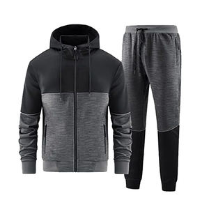 Ensemble de jogging à capuche en polaire pour homme de couleur unie avec écran DTF DTG et impression numérique par sublimation - Product Image 2