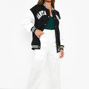 Dernier hiver 100% laine Lettermen Slim Fit veste pour femmes respirant avec broderie décoration tricotée au Pakistan - Product Image 3