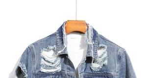 Veste en jean décontractée vintage de haute qualité avec broderie pour hommes - Product Image 4
