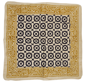 ผ้าพันคอผ้าพันคอทำมือทำมือบล็อกพิมพ์ลายผ้าพันคอในครีมฟักทองและผ้าฝ้ายอินทรีย์ทำด้วยมือจากเหล็ก - Product Image 5