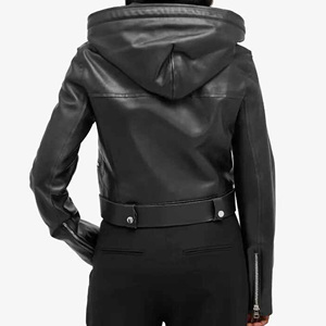 Veste d'hiver en cuir de qualité supérieure à capuche pour homme et femme, respirante, coupe-vent, style décontracté, motard, moto - Product Image 5