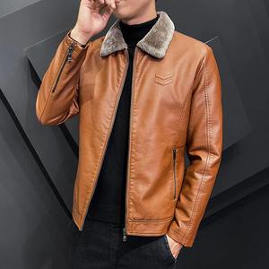 Veste pour homme en cuir, vestes solides, vêtements de mode, nouvelle tendance, veste en cuir à capuche de créateur pour homme - Product Image 2