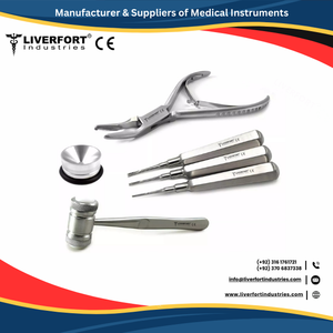 Ensemble périotome dentelé en titane bleu PT1 PT2, détartreur d'extraction atraumatique de dent d'implant dentaire en acier inoxydable allemand CE & ISO - Product Image 4