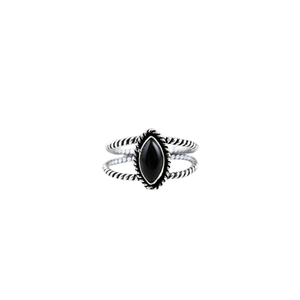 925 Solid <b>Silver</b> Classical <b>Ring</b> Jewelry for Women 925 Sterling <b>Silver</b> Black Onyx Gemstone <b>Boho</b> Style Handmade <b>Ring</b> Gift for Mom - Product Image 1