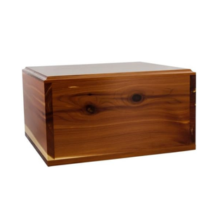 Urnas conmemorativas de cremación para cenizas humanas, caja de urnas de madera para adultos, hombres y mujeres, urna de cremación de cedro para cenizas, madera de cedro - Product Image 1