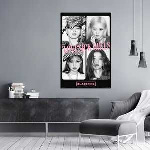 Affiche Blackpink Lovesick Girls, plaque avec design graphique noir et blanc - Product Image 4