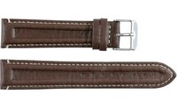 Bracelet de montre unisexe 236 marron WS en cuir véritable de luxe, souple, résistant à l'eau, respirant, réglable, en acier inoxydable pour montre connectée