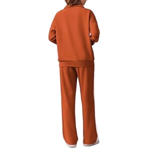 Plain Color Women Tracksuit Street Wear New Arrival Women Track Suit for Adult Custom Casual 100% Cotton Women Tracksuit - Product Image 4