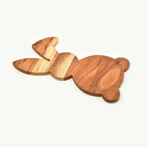 Tabla de cortar de madera natural hecha a mano con asa, tablas de cortar de madera portátiles, bloques de cortar de madera resistentes de la India - Product Image 5