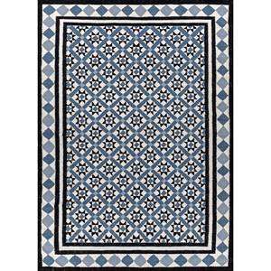 พรมขนสัตว์ทอมือลายเรขาคณิตแบบนามธรรม Alhambra Ivory Flat Weave  พรมปูพื้นทำมือจากปอกระเจาสำหรับบ้าน รูปทรงสี่เหลี่ยมผืนผ้า สำหรับห้องโถง ลายเพชร ADWL-13160 - Product Image 1