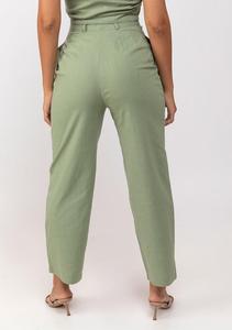 Pantalones de mujer de verano disponibles Pantalones y pantalones de mujer de moda informal de algodón mezclado de longitud completa transpirable - Product Image 2