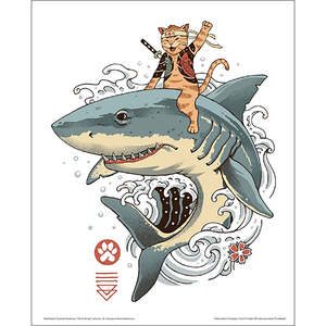 Vincent Catana's Threadless Catana <b>Shark</b> <b>Art</b> Print Still Life Pattern on Durable Paper for Wall Decor - Product Image 1